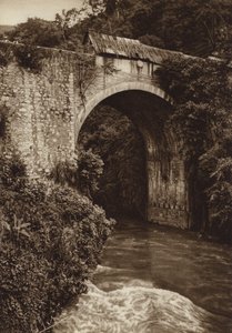 Mexiko: most Atoyac (čb fotografie) od Hugo Brehme