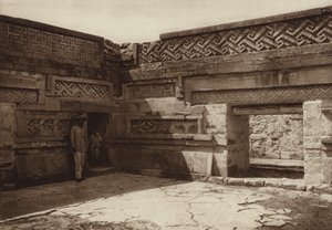 Mexiko: Ruiny Mitla (čb fotografie) od Hugo Brehme
