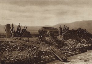 Mexiko: Ruiny Mitla, stát Oaxaca (čb fotografie) od Hugo Brehme