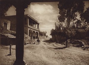 Mexiko: San Esteban, předměstí hlavního města Mejico (čb fotografie)