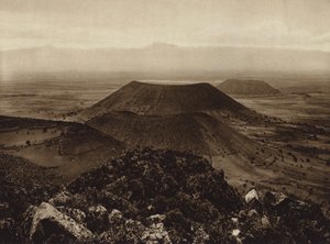 Mexiko: Santa Catarina a La Caldera, vyhaslé sopky na okraji hlavního města Mexika (čb fotografie) od Hugo Brehme