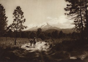 Mexiko: Stezka na Pico de Orizaba (čb fotografie) od Hugo Brehme