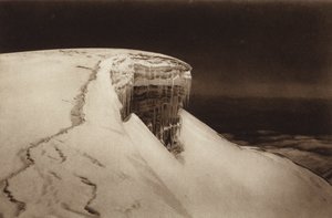 Mexiko: Ledovce na vrcholu Iztaccihuatl (čb fotografie) od Hugo Brehme