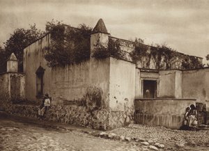 Mexiko: Tlacopan, předměstí hlavního města Mexika (čb fotografie)