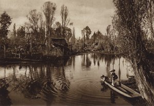 Mexiko: Tlahuac (čb fotografie) od Hugo Brehme