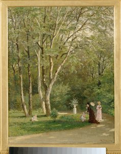 In einem Wiener Garten - Ve vídeňské zahradě ... (malba na plátně)