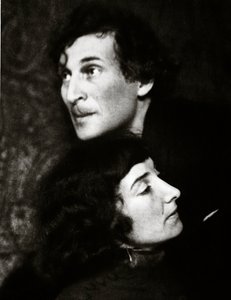 Marc a Bella Chagallovi (sépiová fotografie)