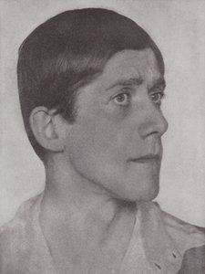 Oskar Kokoschka, rakouský malíř a spisovatel (čb fotografie) od Hugo Erfurth