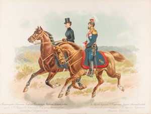 Jezdecký portrét ruského krále Mikuláše II. od Hugo Karlovich Bakmanson