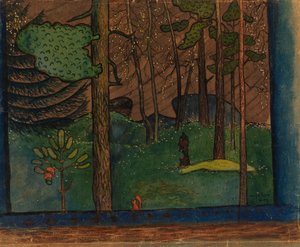 Podzim v lese od Hugo Simberg