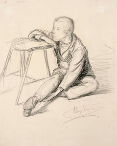 Sedící chlapec od Hugo Simberg