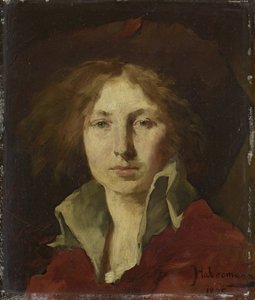 ženská hlava od Hugo von Habermann