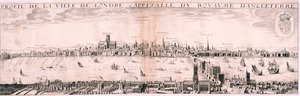 Pohled na Londýn od jihu, 1643 od Hugue Picart