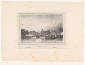 Pohled na starý přístav v Rotterdamu Starý přístav v Rotterdamu / Le vieux port / Starý přístav (název na objektu) Pohledy na město Rotterdam (název série)