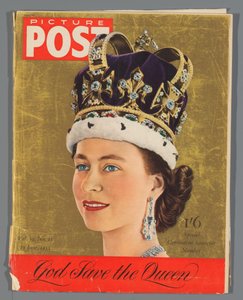 Kopie speciálního vydání Obrazové pošty ke korunovaci královny Alžběty II., 13. června 1953 Obrazová pošta / Číslo zvláštního korunovačního suvenýru (název na předmětu) od Hulton Press Ltd.