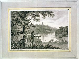Vizitka Humphreyho Reptona, vyrytá Thomasem Medlandem (fl. 1808-22) od Humphry Repton
