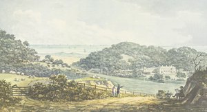 Panoramatický "po" pohled, z Červené knihy pro Antony House, c.1812 od Humphry Repton