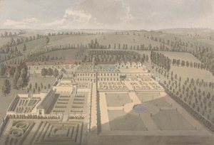 Pohled na Sarsden (wc nad grafitem na papíře) od Humphry Repton