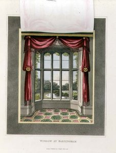 Okno v Barninghamu (podle) z knihy "Fragmenty o teorii a praxi zahradní architektury", vyd. 1816 (barevná litografie) (viz také 103904)