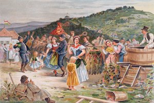 Festival na oslavu sklizně vína v Maďarsku od Hungarian School