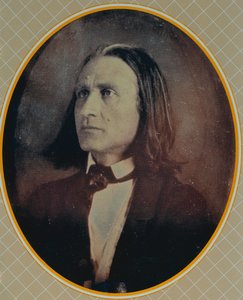 Reprodukce daguerrotypie Franze Liszta (1811-86) pořízená kolem roku 1856