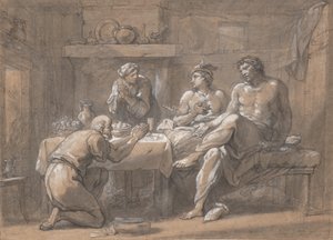 Jupiter a Merkur v domě Baucis a Filemon, 18. století. od Hyacinthe Collin de Vermont
