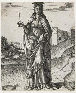 Saint Lucy, c.1510 (rytina) od I.I.C.A. Master