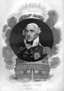 Admirál Richard Howe, 1. Earl Howe, 1726-1799, anglický admirál, 1816.