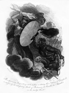 Revoluční zuřivost a Britannia, 1814.