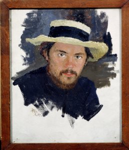 Autoportrét (Autoportrét). Obraz Jakova Jakovleviče Kaliničenka (1869-1938), olej na plátně od Iakov Kalinichenko