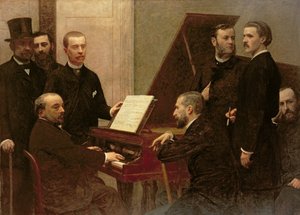 Kolem klavíru, 1885 od Ignace Henri Jean Fantin Latour