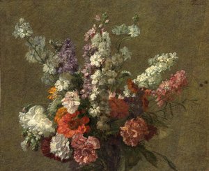 Delphiniums; Larkspur, 1899 od Ignace Henri Jean Fantin-Latour