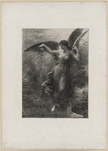 À Eugene Delacroix, 1890. od Ignace Henri Jean Fantin Latour