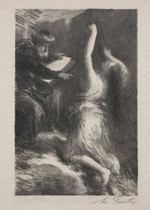 Parsival, dějství II: Evokace Kundry. od Ignace Henri Jean Fantin Latour