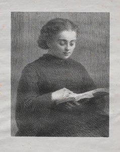 Čtení: Portrét sestry umělců, 1897. od Ignace Henri Jean Fantin Latour