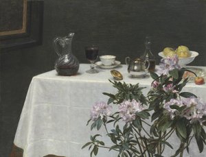 Zátiší: Roh stolu, 1873 od Ignace Henri Jean Fantin-Latour