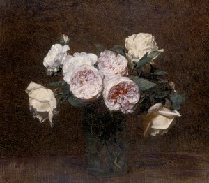 Zátiší: růžové, bílé a žluté růže, 1894