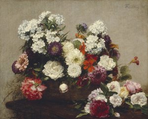 Zátiší s květinami, 1881 od Ignace Henri Jean Fantin Latour