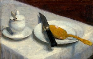Zátiší s hořčičným hrncem od Ignace Henri Jean Fantin Latour