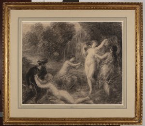 Tannhaüser au Venusberg (křída na papíře) od Ignace Henri Jean Fantin-Latour