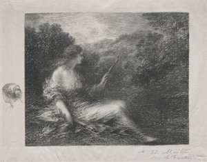 Lovkyně, 1892. od Ignace Henri Jean Fantin Latour