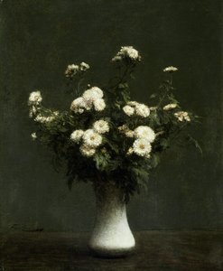 Váza s chryzantémami, 1871 od Ignace Henri Jean Fantin Latour