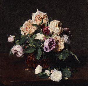 Váza s květinami, 1876 od Ignace Henri Jean Fantin Latour