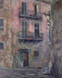 CALLE DEL ANGEL DE GERONA - 1931 - OLEJ / PLÁTNO - 80 × 67 CM od Ignacio Zuloaga y Zabaleta