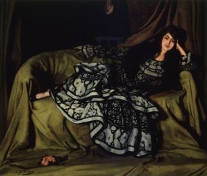 MARCELLE SOUTY S KOLEČKAMI - 1915 - 160 X 188 CM od Ignacio Zuloaga y Zabaleta