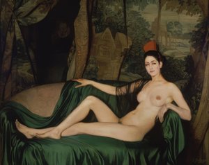 Mademoiselle Soutty – 1921 – olej na plátně – 144 × 177 cm od Ignacio Zuloaga y Zabaleta