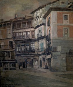 ŠPANĚLÉ - KRAJINA KASTILY - OLEJ / LÁTKA - 93 X 77 CM od Ignacio Zuloaga y Zabaleta