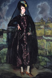 Portrét Anity Ramirez v černém, 1916 od Ignacio Zuloaga y Zabaleta