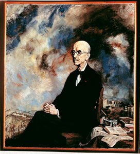 Portrét Manuela de Falla (1876-1946), španělského skladatele od Ignacio Zuloaga y Zabaleta