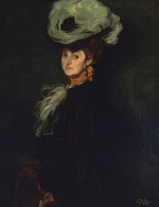 PORTRÉT ANNIE BOURDINOVÉ - 1906 - OLEJ / PLÁTNO -101X78 CM od Ignacio Zuloaga y Zabaleta
